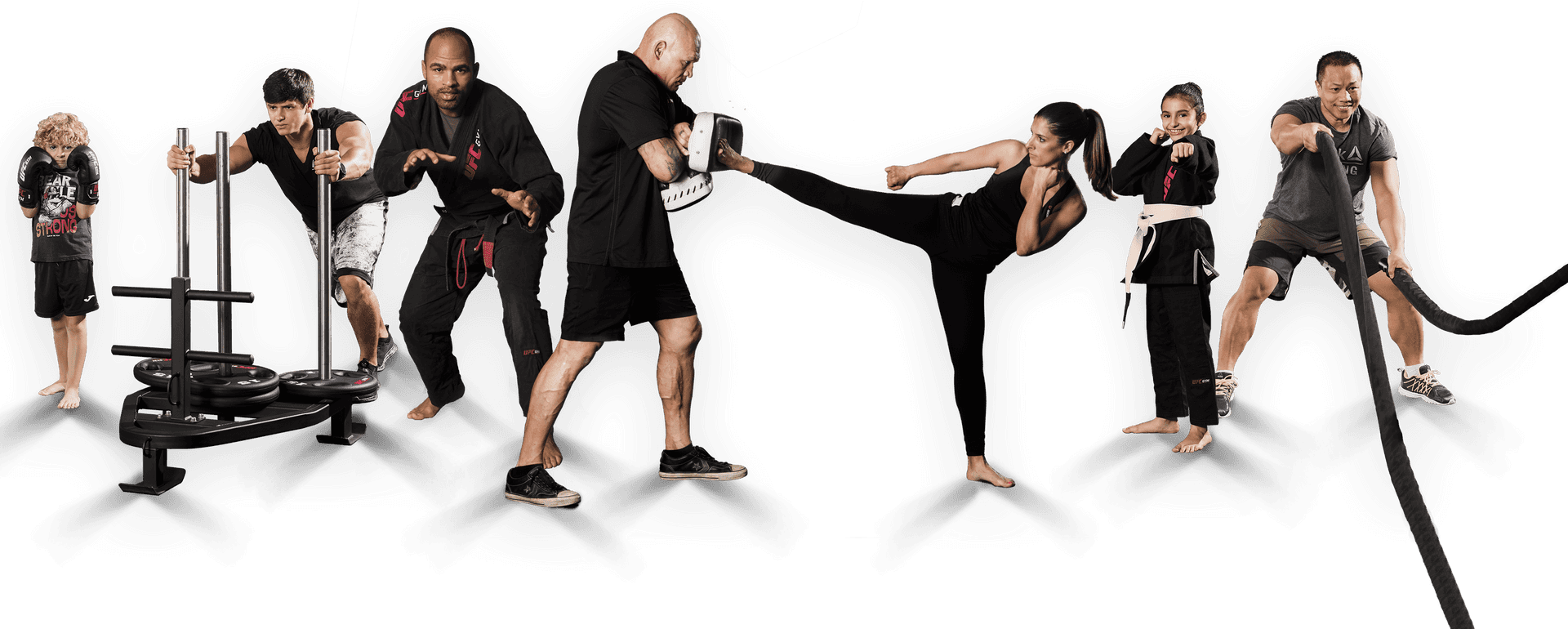 Kickboxing Training Session Diversity PNG image