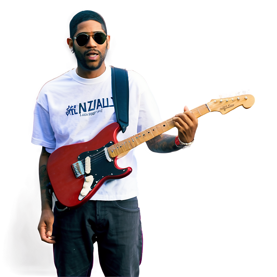 Kid Cudi With Guitar Png 17 PNG image