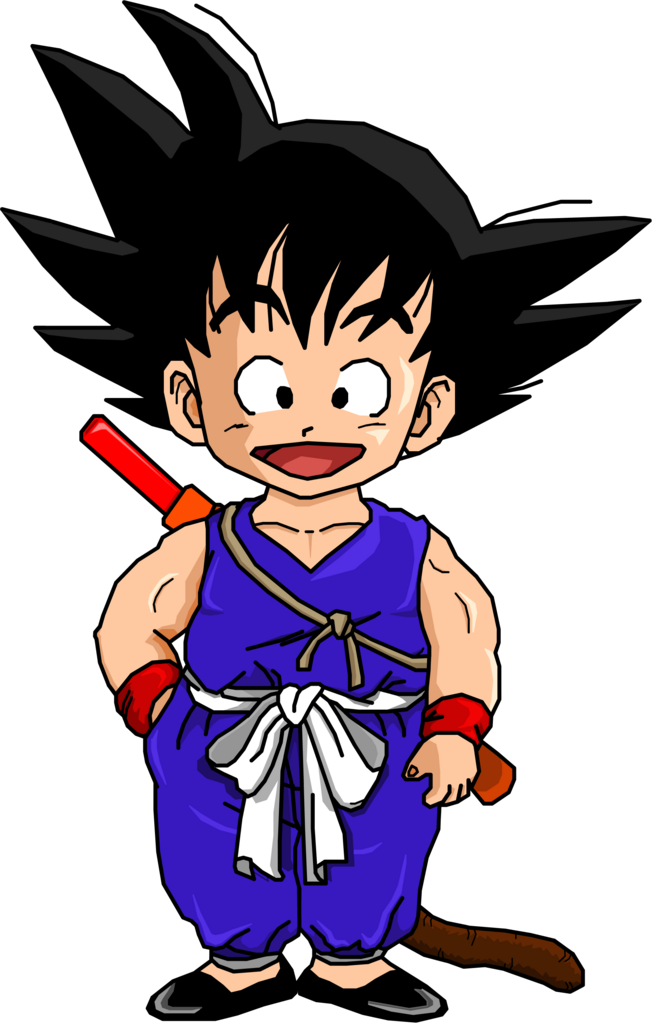 Kid Goku Classic Pose PNG image