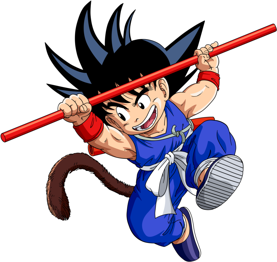 Kid Goku Flying Nimbus Adventure PNG image