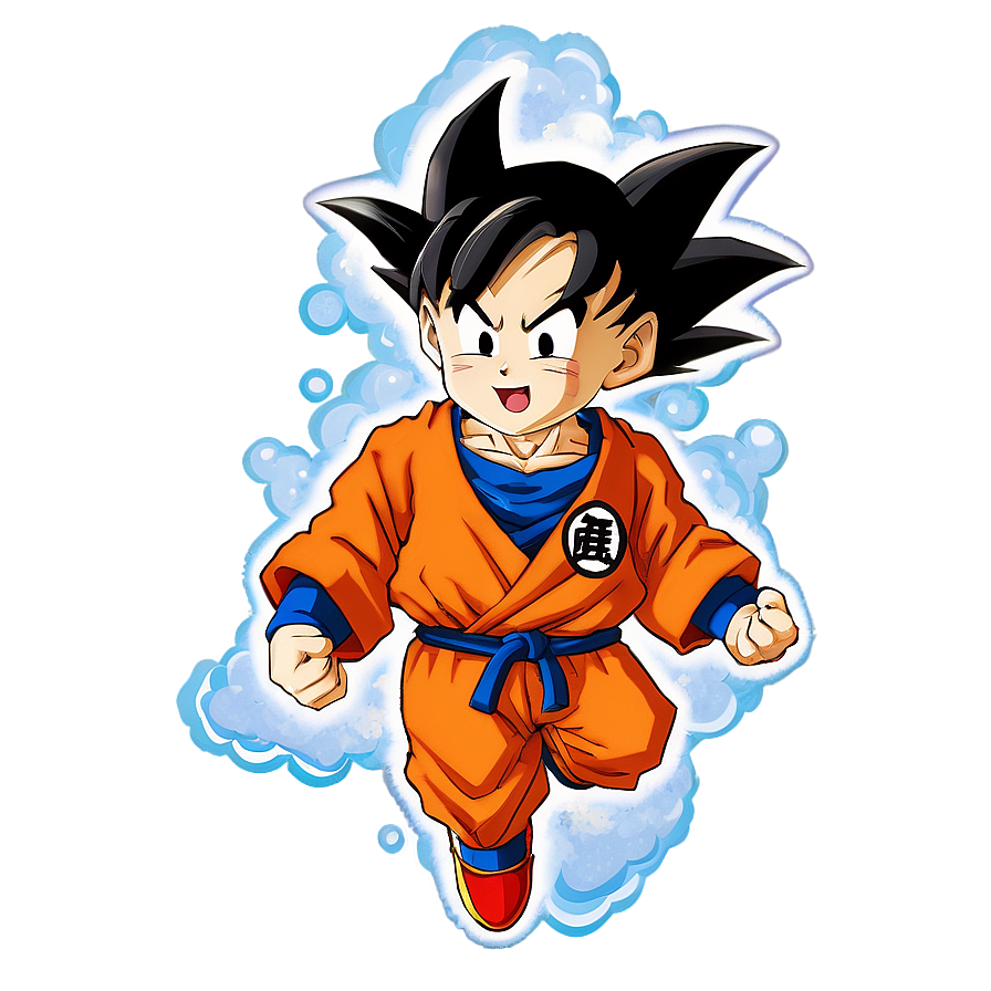 Kid Goku Flying Nimbus Png Cqs89 PNG image