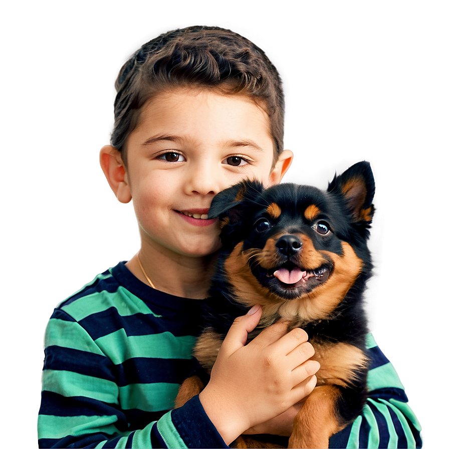 Kid With Puppy Png Apc84 PNG image