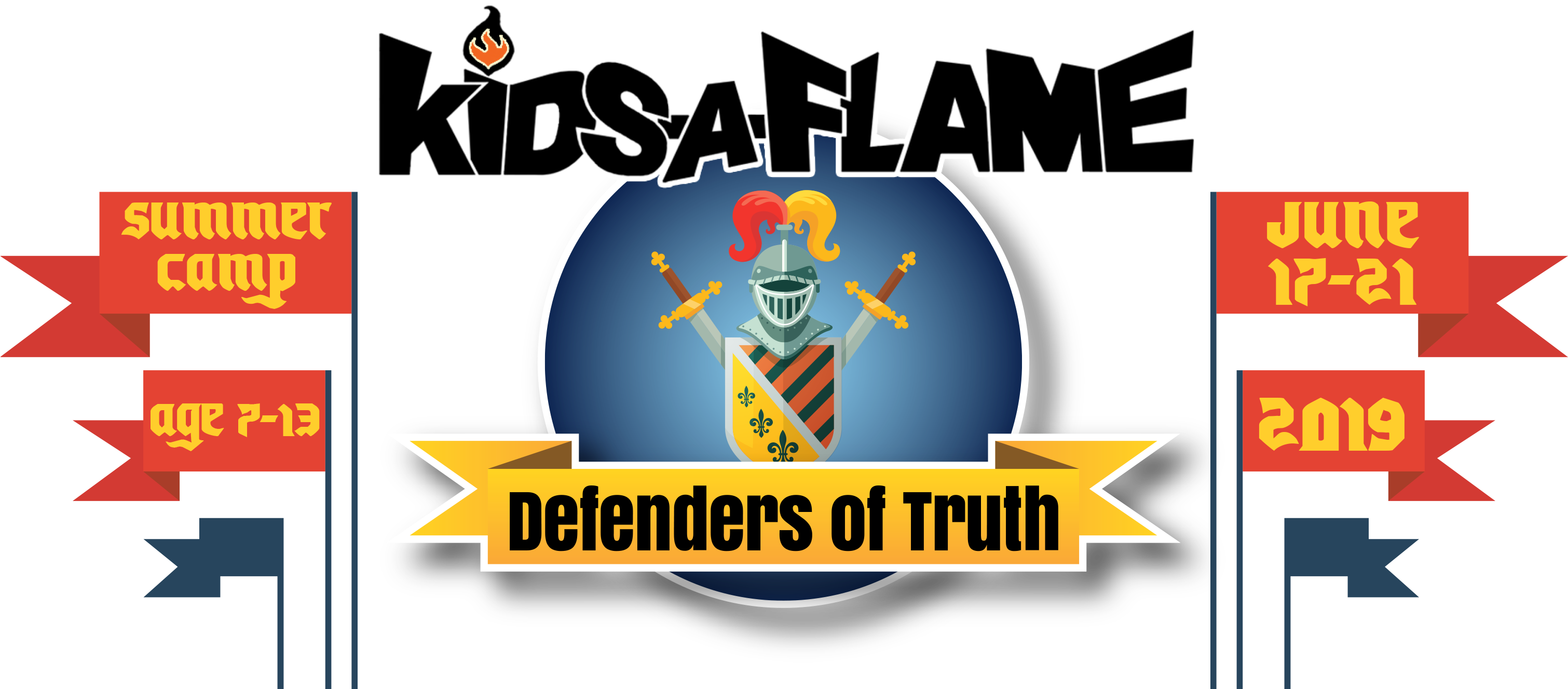 Kids A Flame Summer Camp2019 Banner PNG image