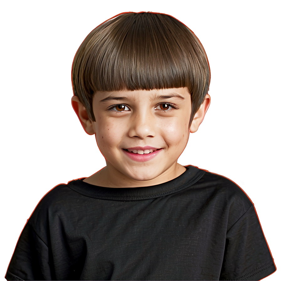 Kids Bowl Haircut Design Png 28 PNG image