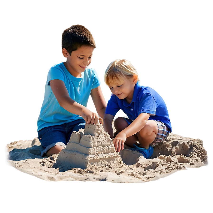 Kids Building Sandcastles Png 33 PNG image