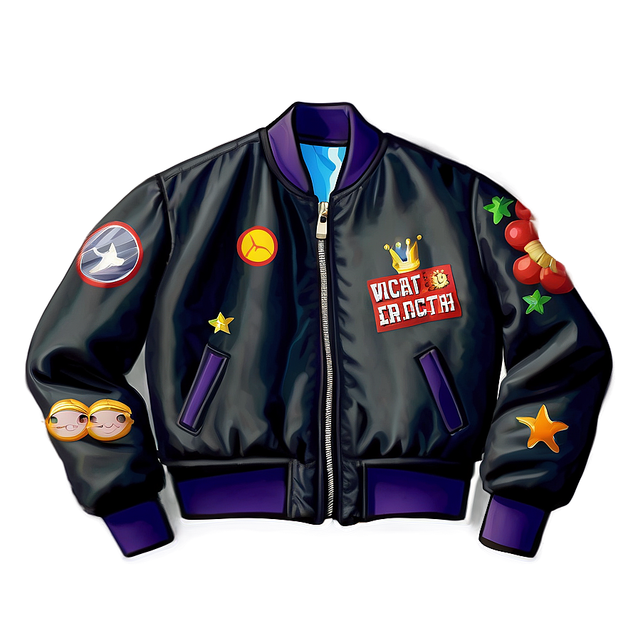 Kids Cartoon Bomber Jacket Png Aep PNG image