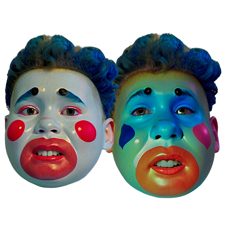 Kids Clown Face Illustration Png 06272024 PNG image