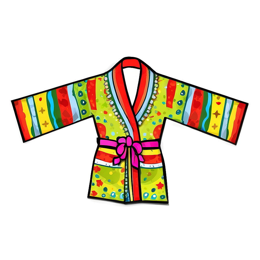 Kids' Colorful Robe Png 06132024 PNG image