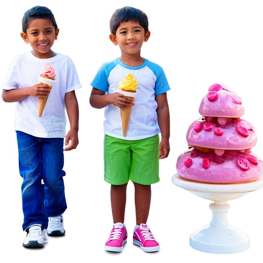 Kids Eating Ice Cream Png Oug87 PNG image
