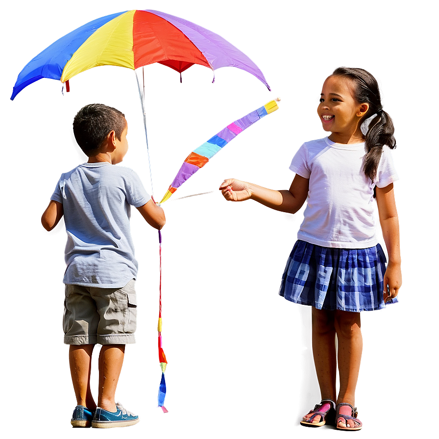 Kids Flying Kites Png 05212024 PNG image