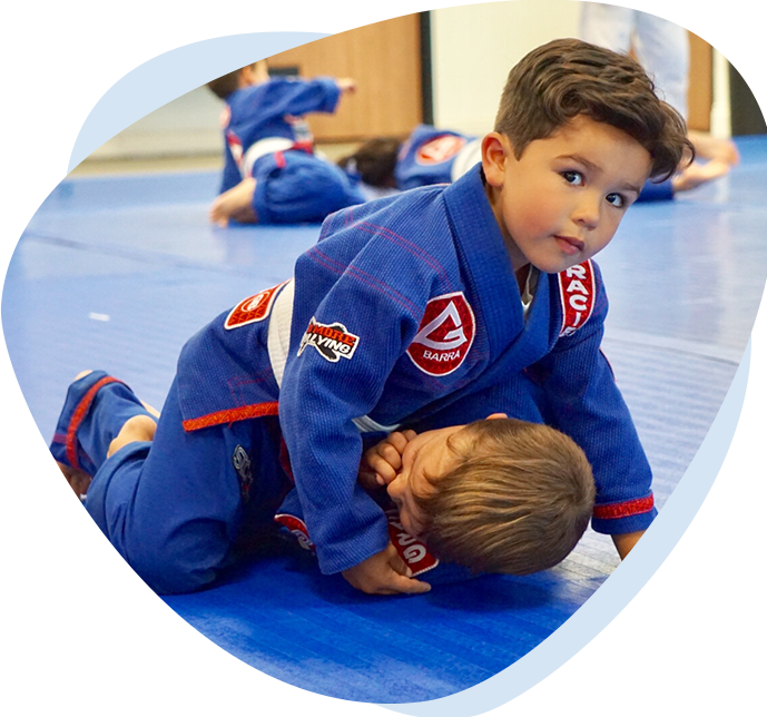 Kids Jiu Jitsu Training Session PNG image