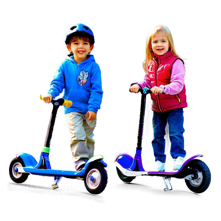 Kids On Scooters Png 05242024 PNG image