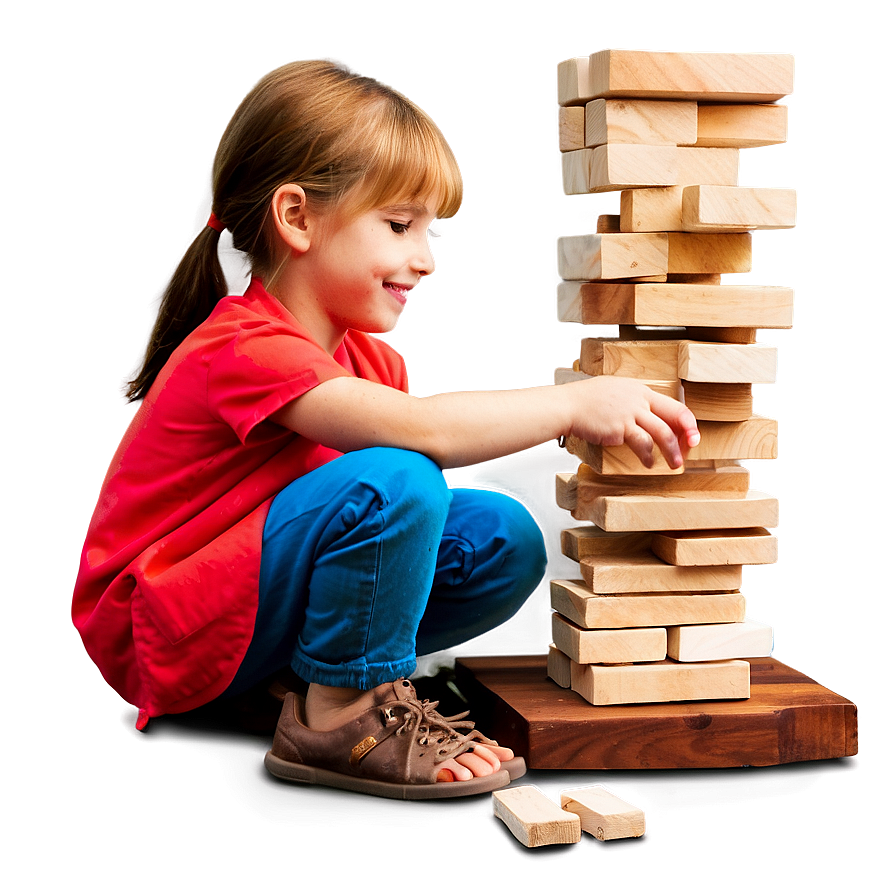 Kids Playing Jenga Png Pvp PNG image