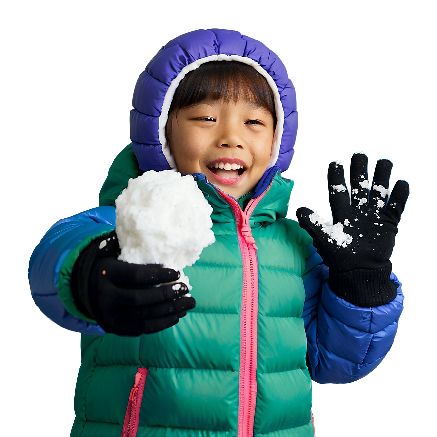 Kids Snowball Fight Victory Png 75 PNG image