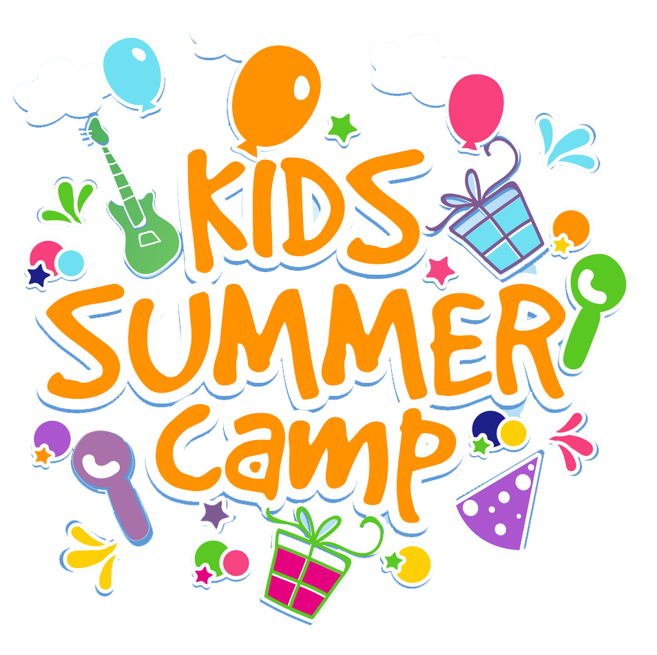 Kids Summer Camp Colorful Illustration PNG image