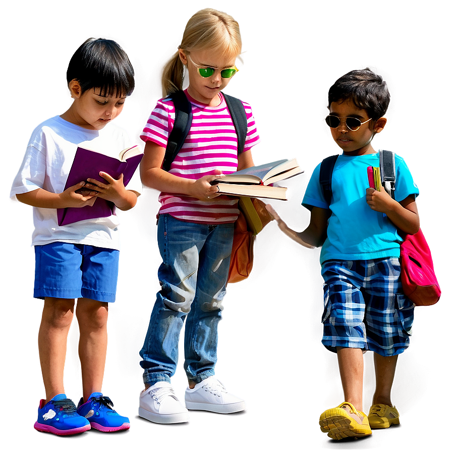 Kids With Books Png Afl63 PNG image