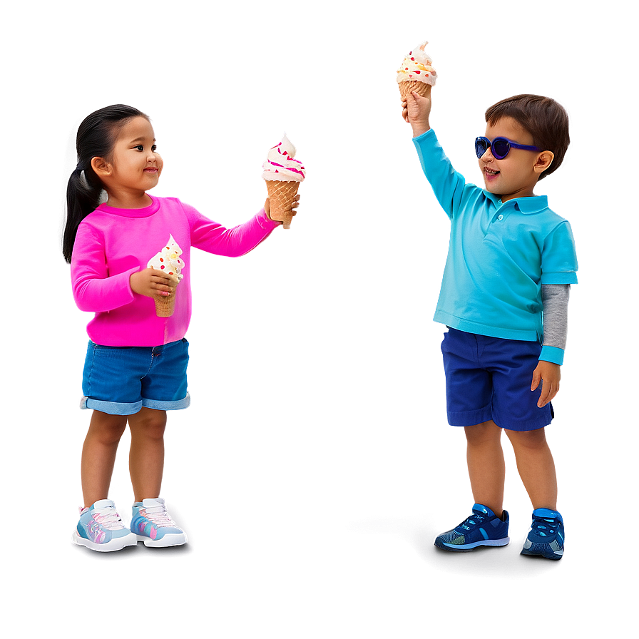 Kids With Ice Cream Png 05212024 PNG image