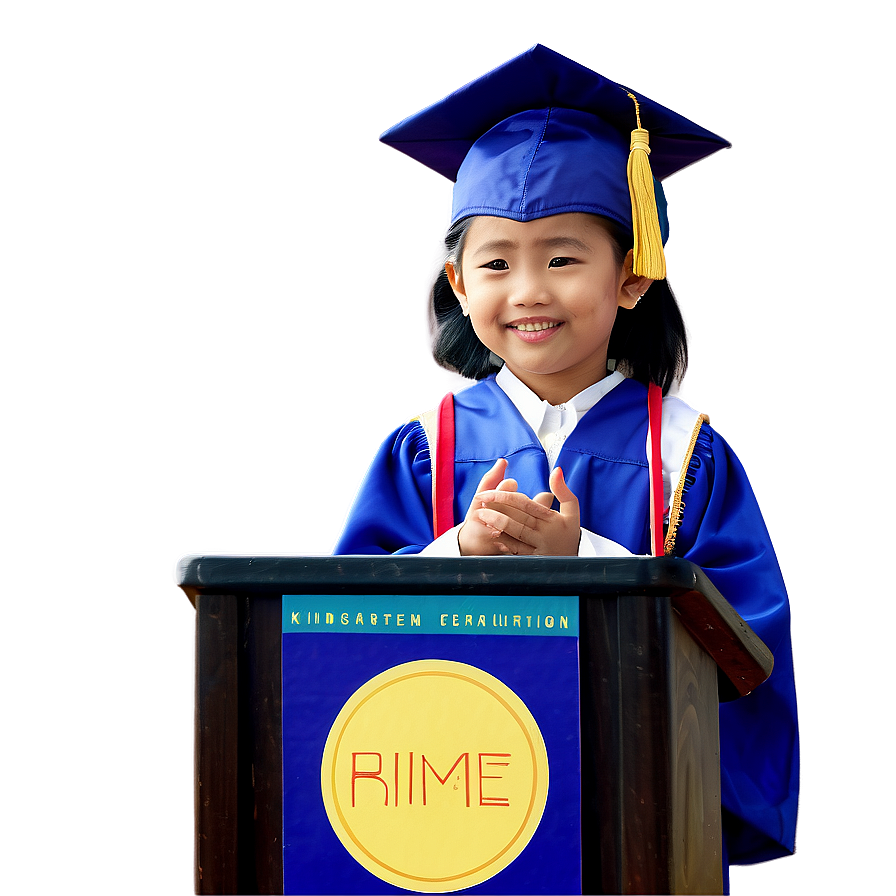 Kindergarten Graduation Speech Podium Png 06282024 PNG image