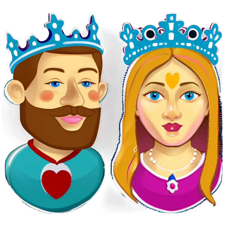 King And Queen Illustration Png Vqh64 PNG image