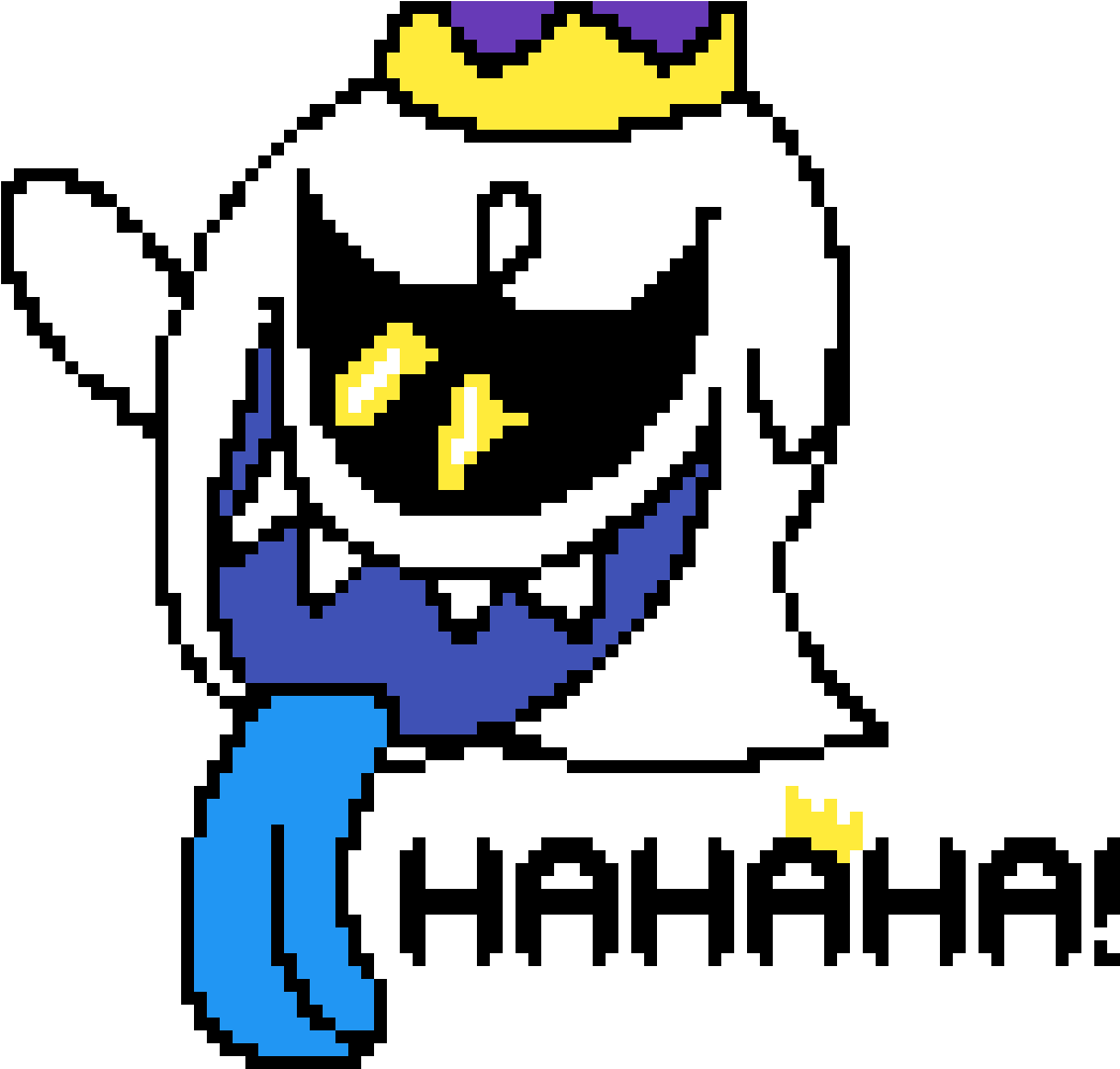 King Boo Pixel Art Laughing.png PNG image