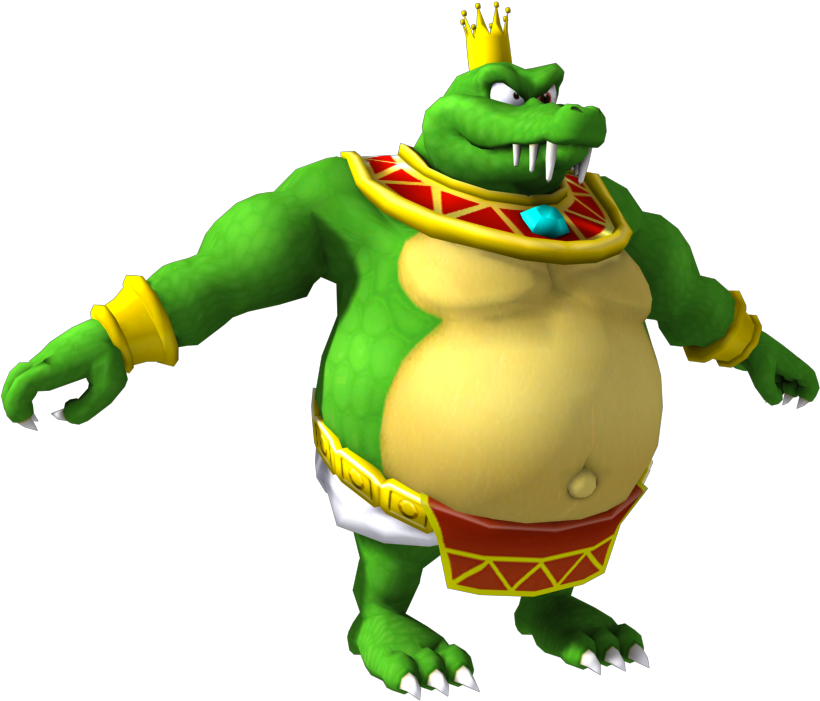 King_ K_ Rool_ Donkey_ Kong_ Character_ Render PNG image