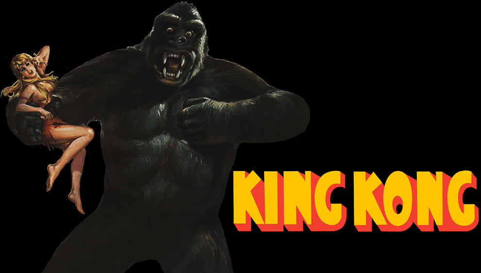 King Kong Classic Movie Artwork PNG image