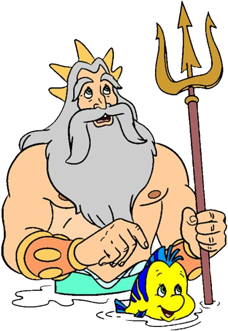 King_ Triton_and_ Flounder_ Animated PNG image