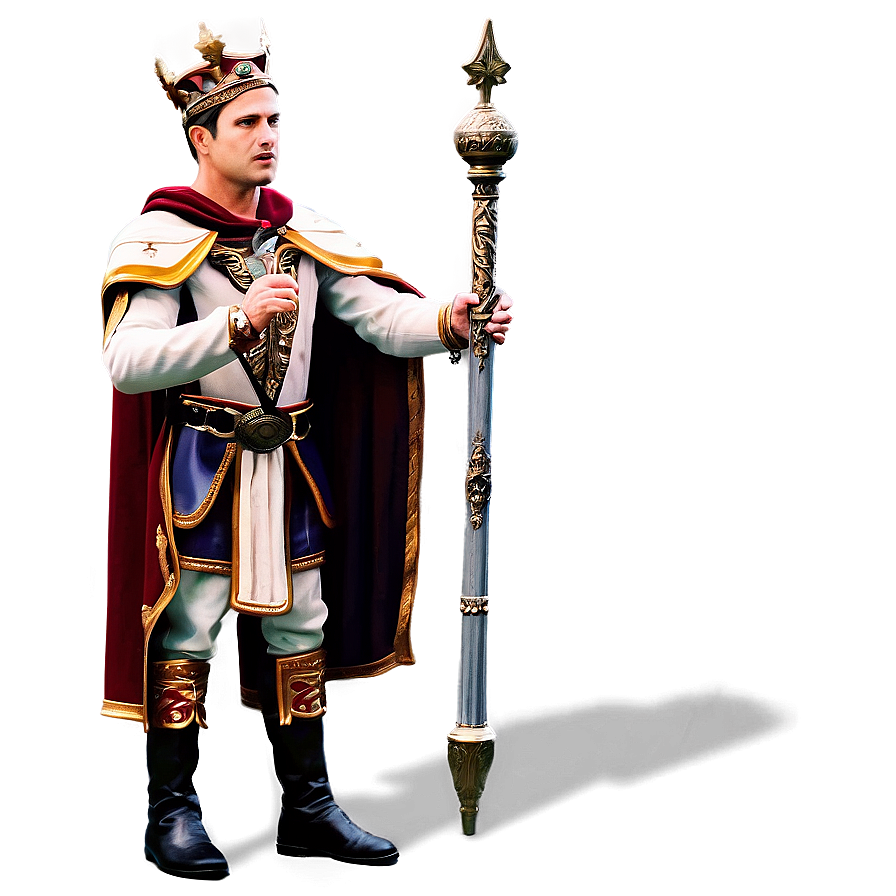 King With Orb And Scepter Png Uwj9 PNG image