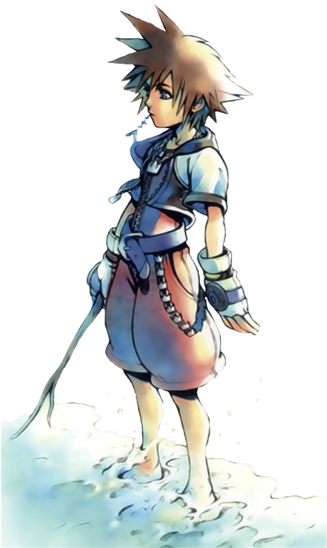 Kingdom Hearts Sora Artwork PNG image