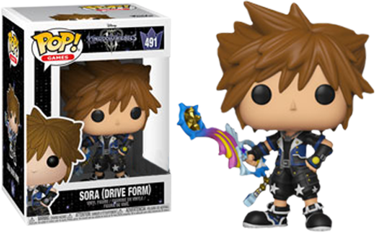 Kingdom Hearts Sora Drive Form Funko Pop PNG image