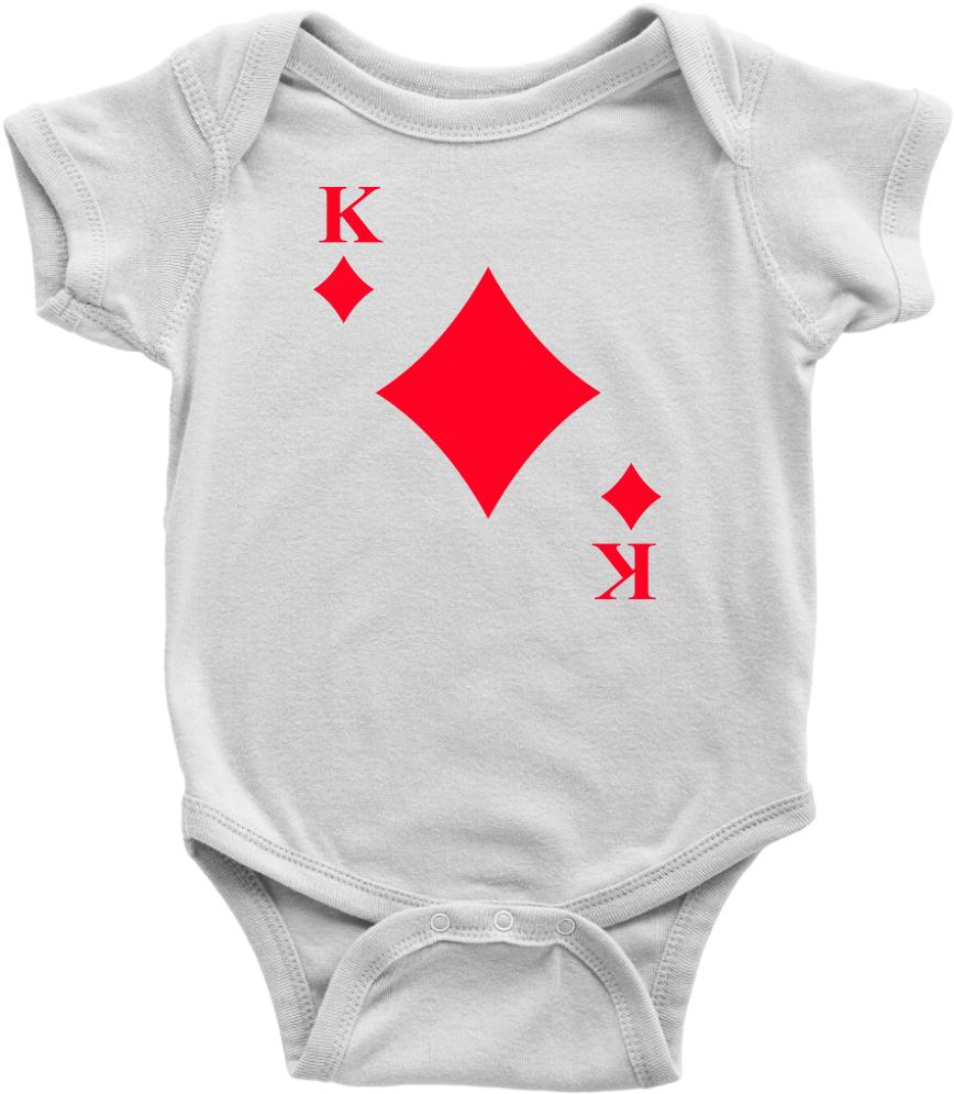 Kingof Diamonds Baby Onesie PNG image