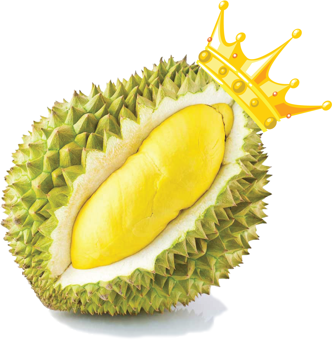 Kingof Fruits Durian Crowned PNG image