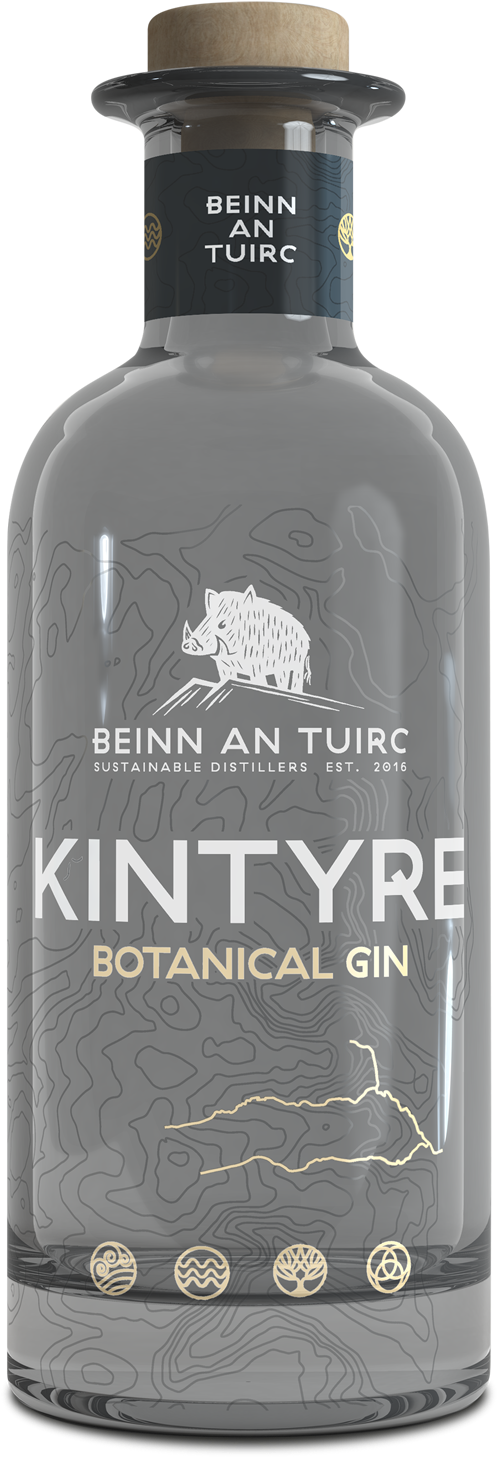 Kintyre Botanical Gin Bottle PNG image