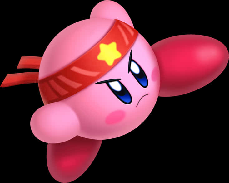 Kirby Fighter Stance PNG image