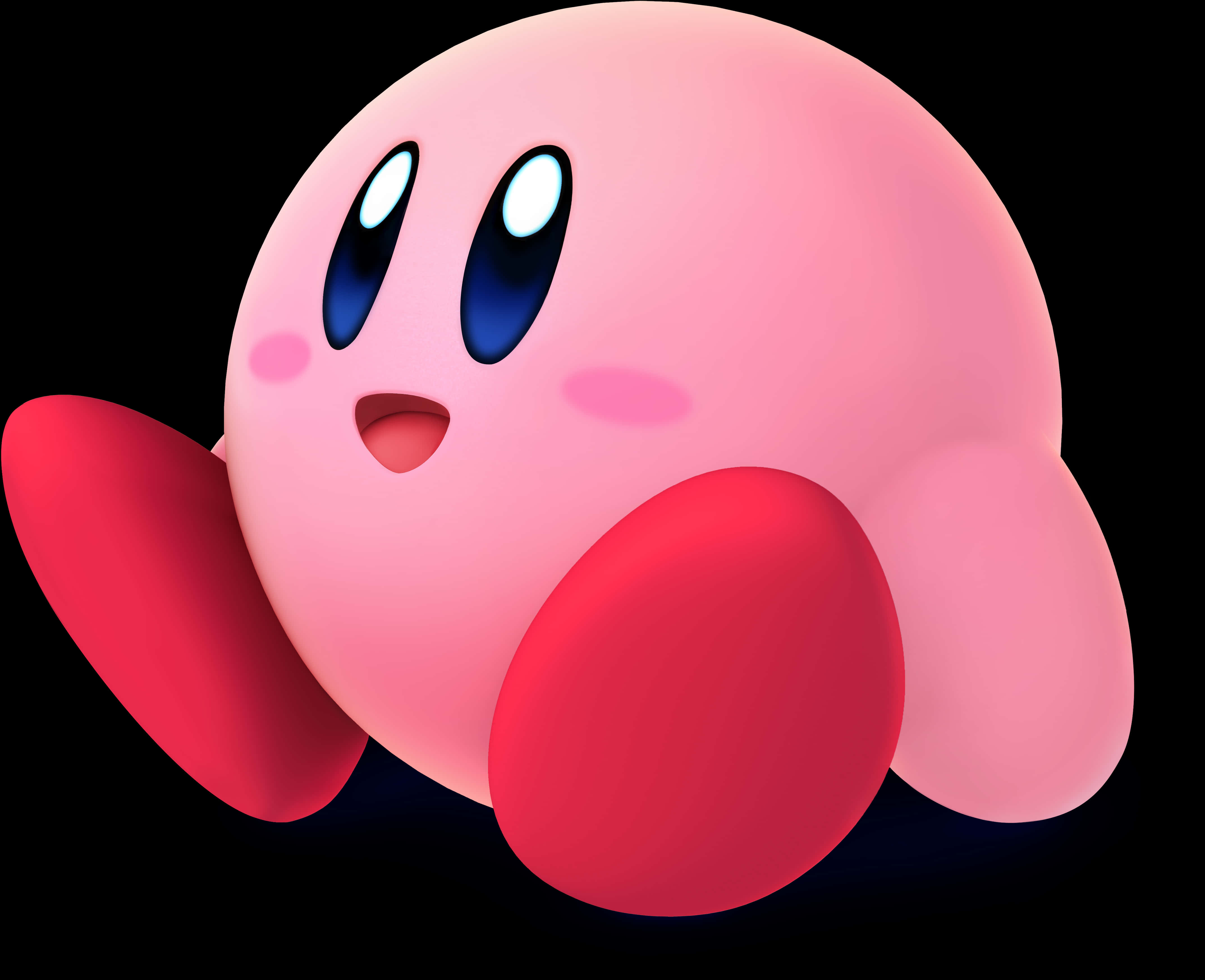 Kirby Iconic Pink Character PNG image