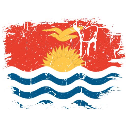 Kiribati Flag Distressed Texture PNG image