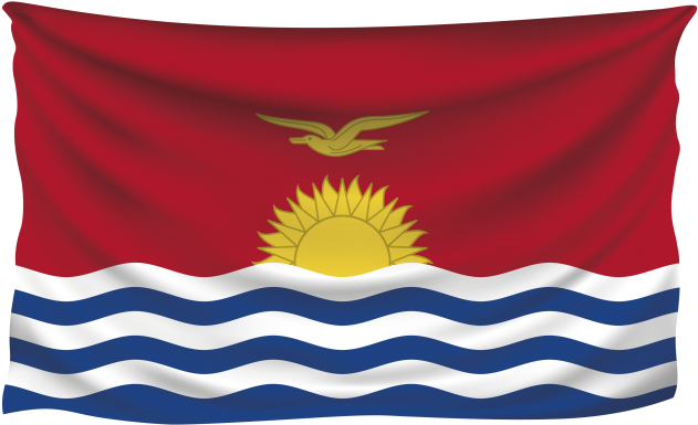 Kiribati National Flag Waving PNG image