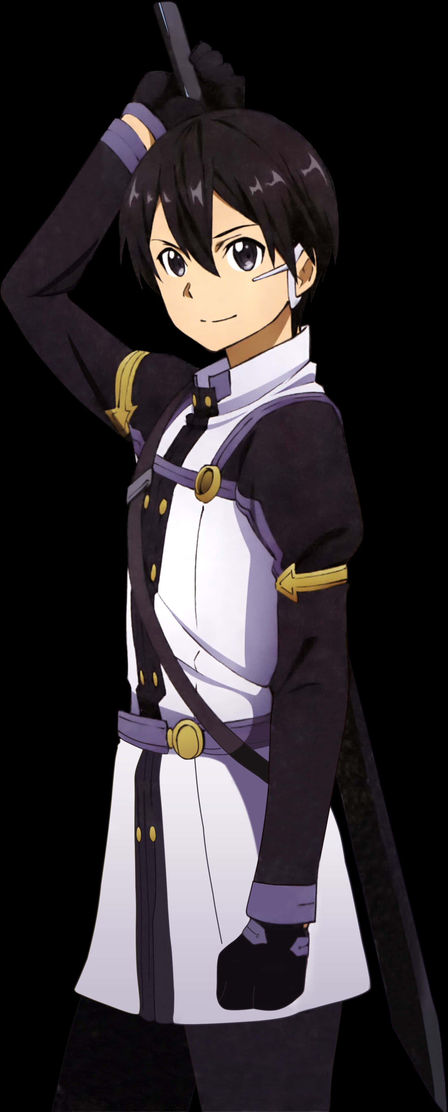 Kirito S A O Uniform Pose PNG image