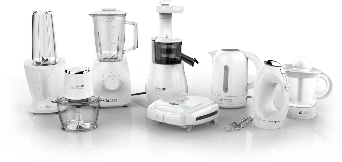 Kitchen Appliance Collection White PNG image