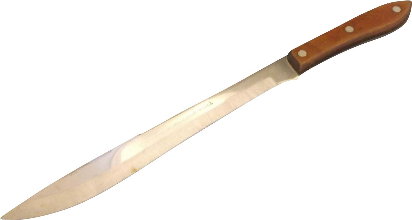 Kitchen Knifewith Wooden Handle PNG image
