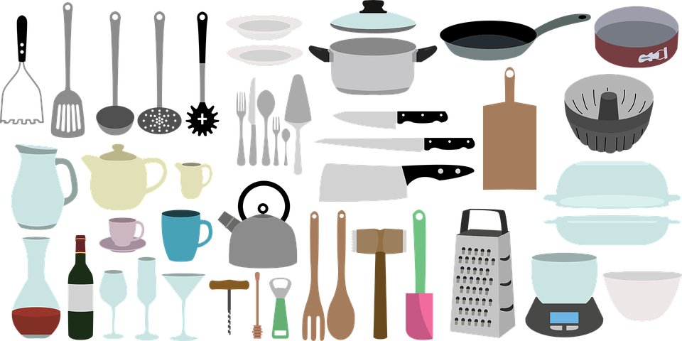 Kitchen Utensilsand Cookware Collection PNG image