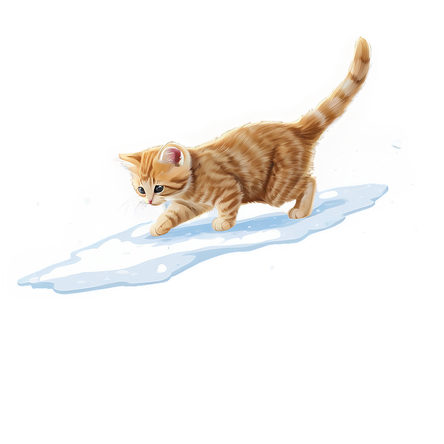 Kitten In The Snow Png Erk PNG image