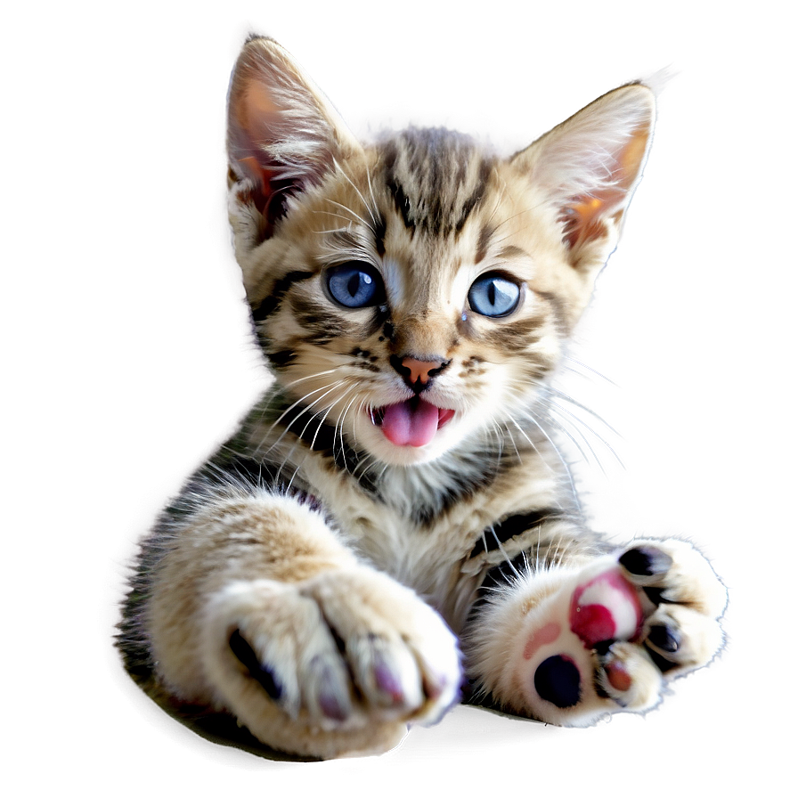 Kitten Licking Paw Png Vwf1 PNG image