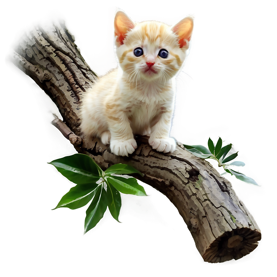 Kitten On Tree Png 18 PNG image