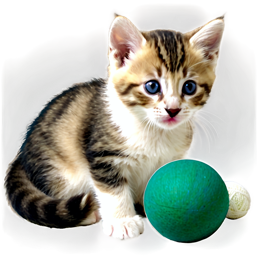 Kitten With Ball Png 95 PNG image