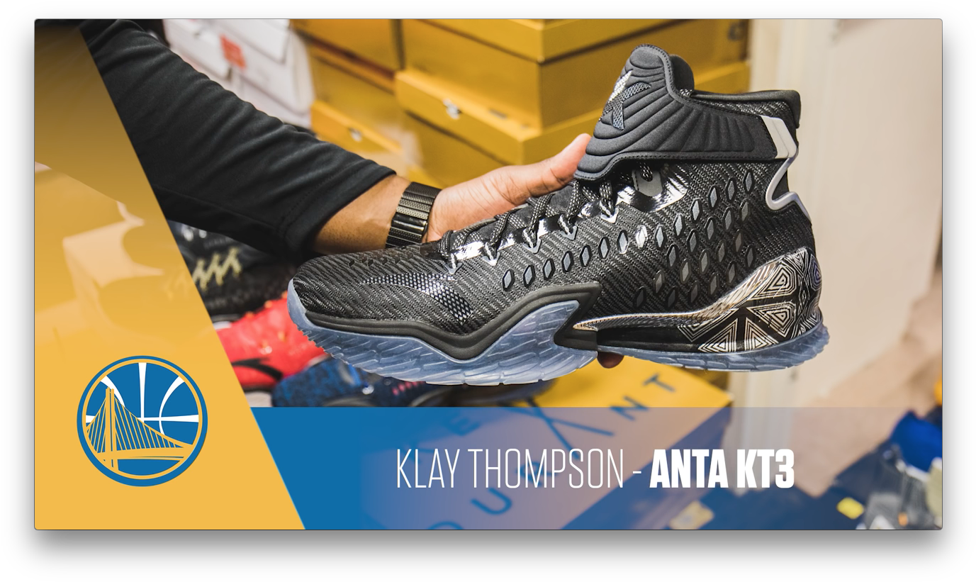 Klay Thompson A N T A K T3 Basketball Shoe PNG image