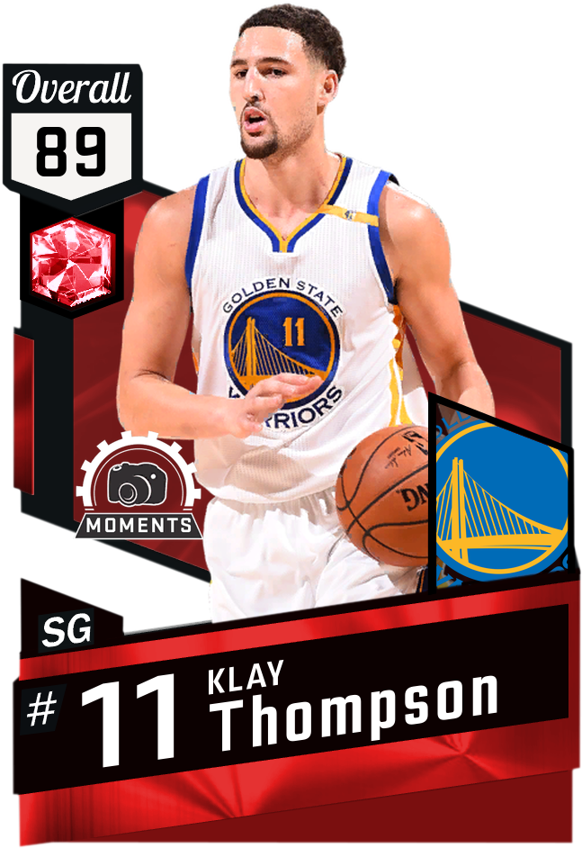 Klay Thompson Golden State Warriors Card PNG image