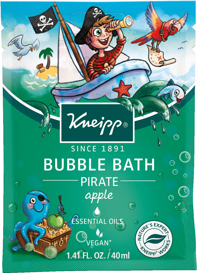 Kneipp Pirate Apple Bubble Bath Packaging PNG image