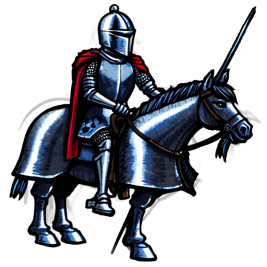 Knight Riding Horse Png 05212024 PNG image