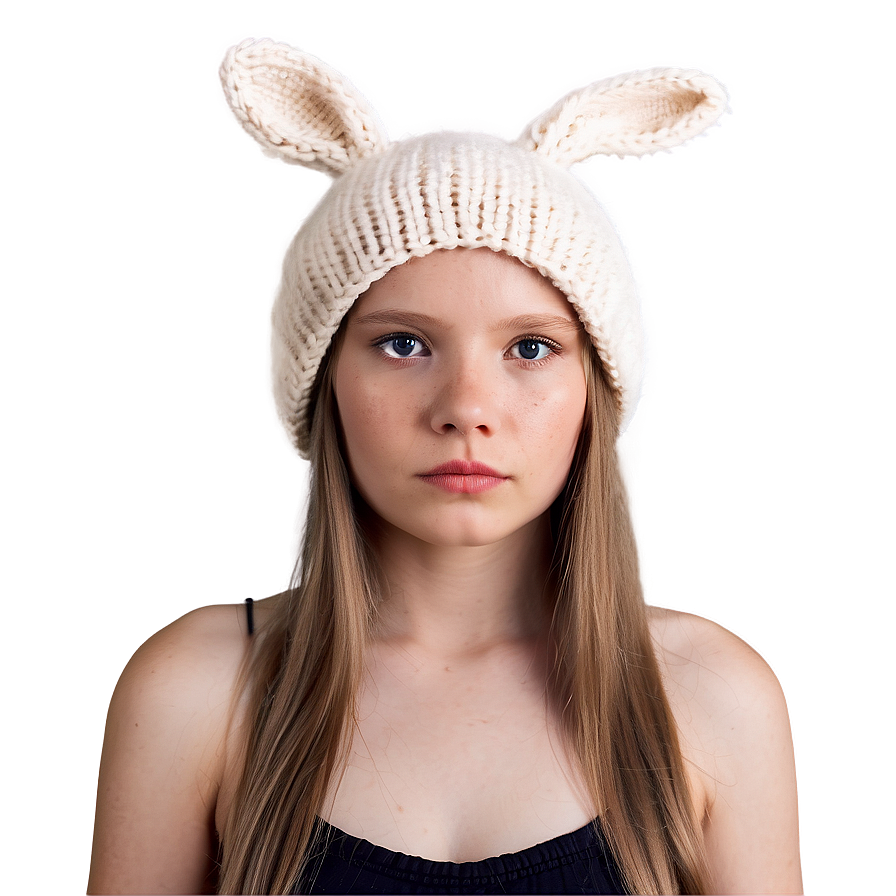 Knit Bunny Hat Handmade Png Wua48 PNG image